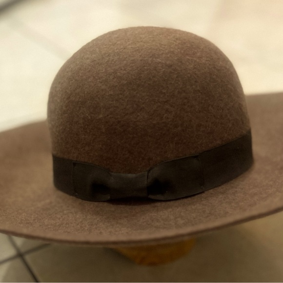 Polo Ralph Lauren Accessories - 💫NWT Vintage Polo Ralph Lauren Brown Wool Felt Fedora Hat. Velvet ribbon trim